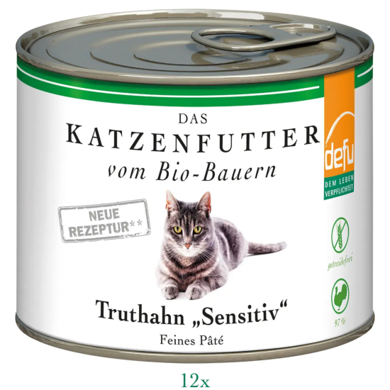 Katze: Truthahn "Sensitiv" Pâté - Vorteilspack 12 x 200 g