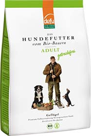defu Hunde Trockenfutter: Adult getreidefrei Bio-Geflügel 800g Packung