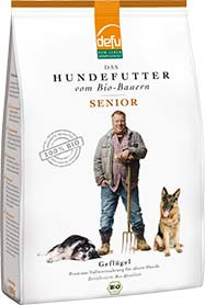 defu Hunde Trockenfutter Senior Bio-Geflügel 800g Packung